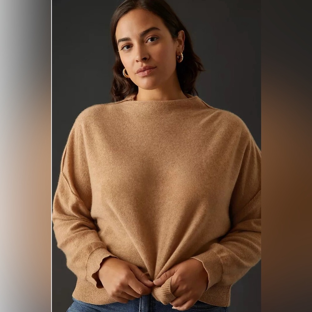 Anthropologie Cashmere Camel Sweater - Picture 2 of 6